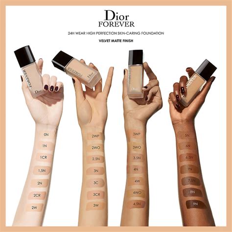 dior forever matte foundation swatches